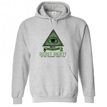 Novus Ordo Seclorum Secret Society In The Shadows Since 1776 Classic Unisex Kids and Adults Illuminati Pullover Hoodie